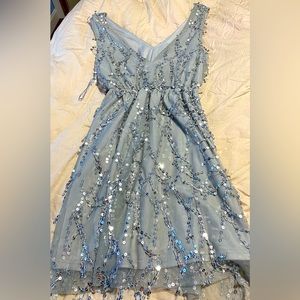 Country Fried Chic Silver Sequin dress
